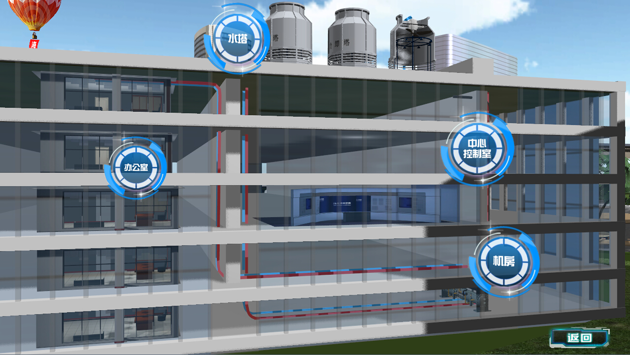中央空調三維動畫