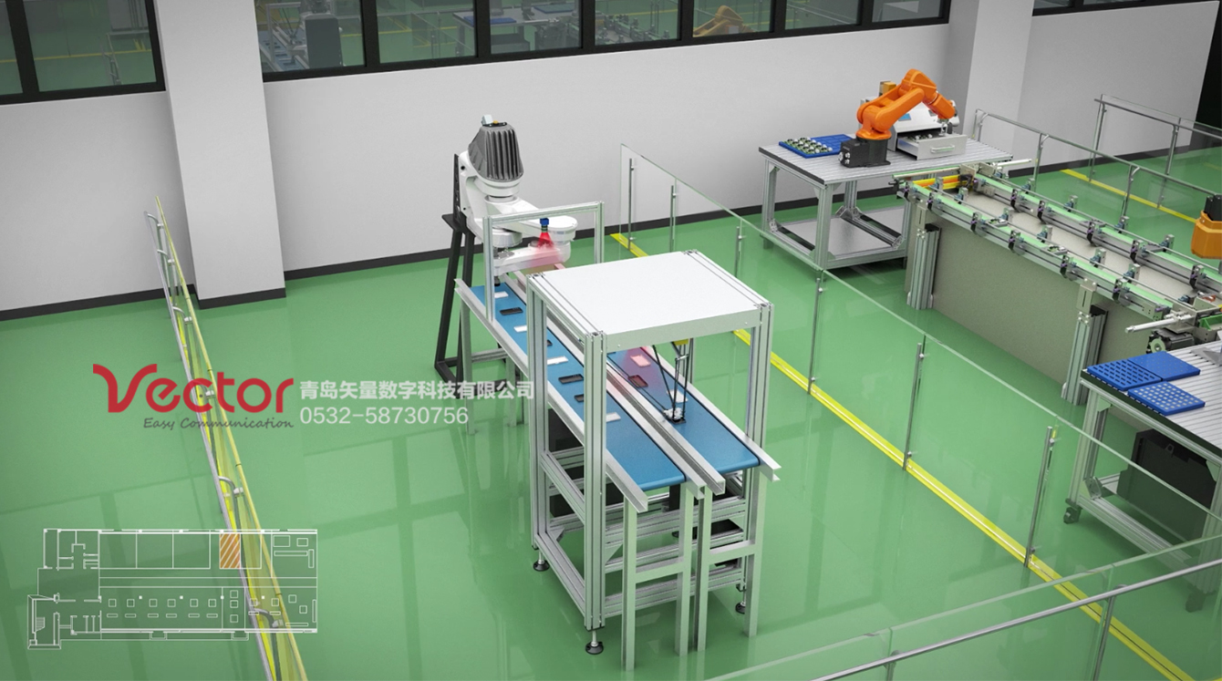 自動分揀機(jī)器人動畫，工業(yè)動畫，工業(yè)生產(chǎn)動畫