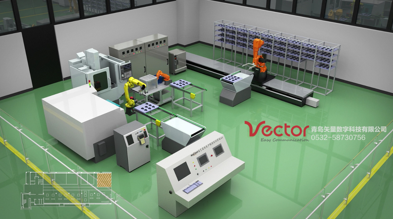 流水線動畫，智能生產(chǎn)動畫，工業(yè)三維動畫，柔性制造動畫